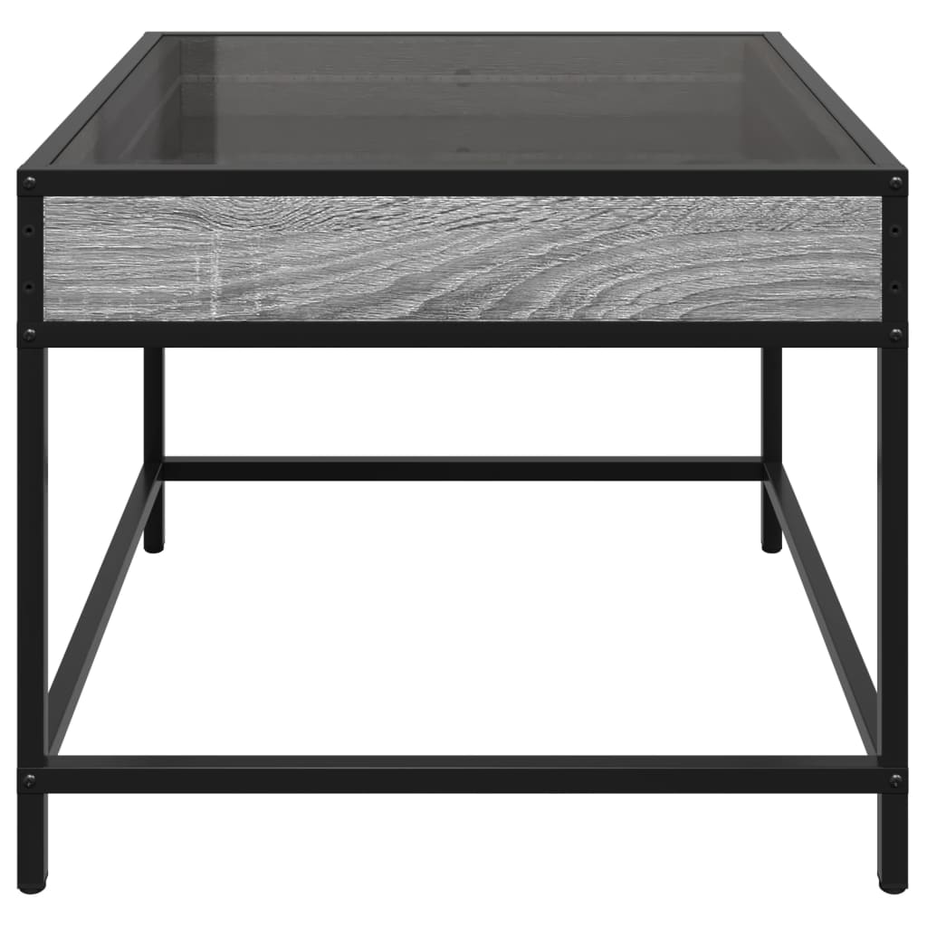 Coffee table with Infinity LED Gray Sonoma 50x50x41 cm
