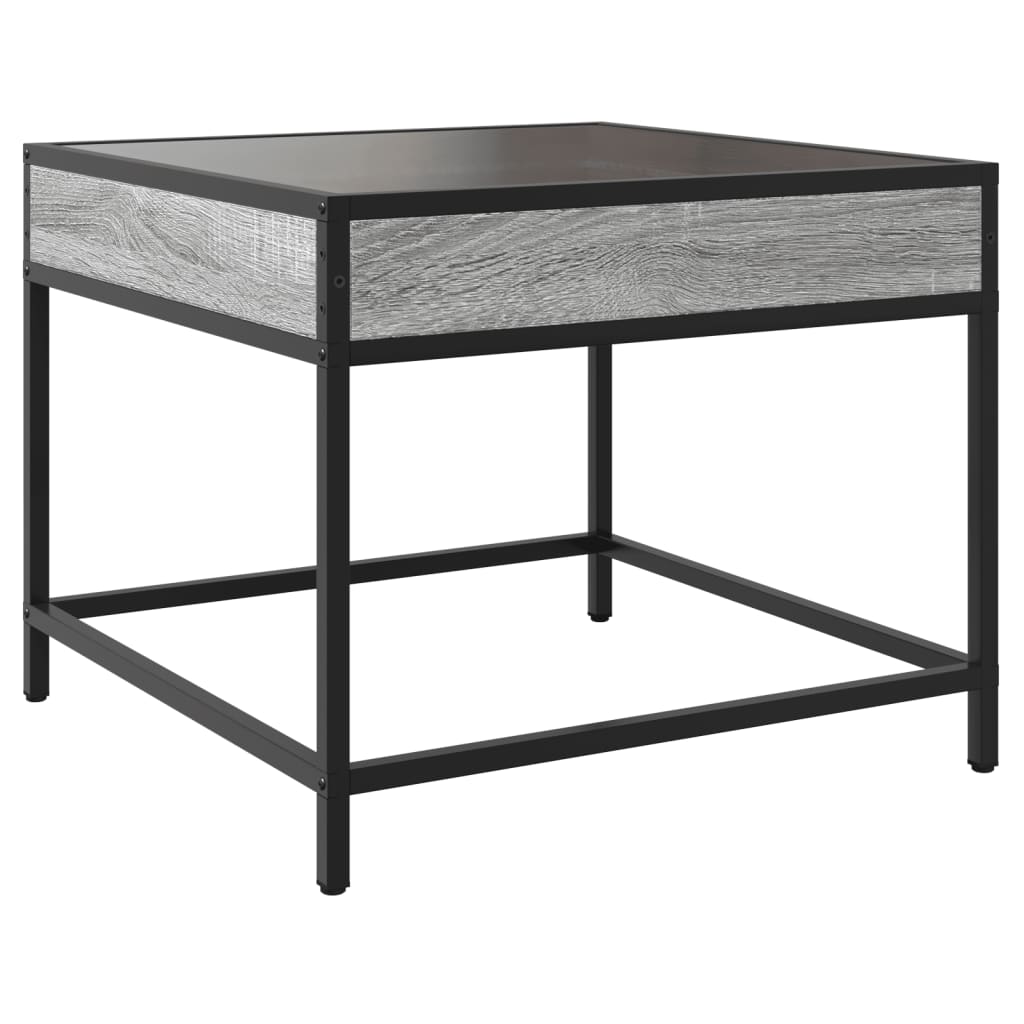 Coffee table with Infinity LED Gray Sonoma 50x50x41 cm