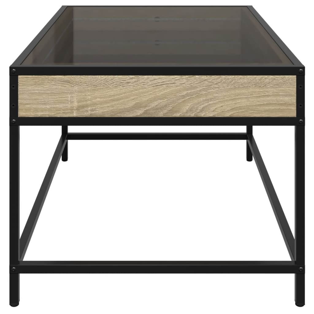 Coffee table with Infinity LED Sonoma oak 70x50x41 cm
