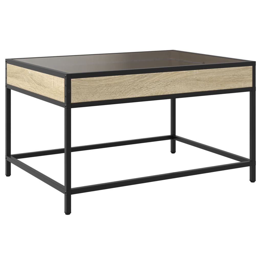 Coffee table with Infinity LED Sonoma oak 70x50x41 cm