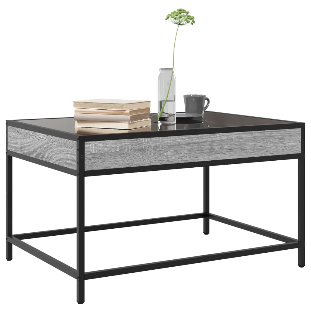 Table basse avec Infinity LED Gris Sonoma 70x50x41 cm