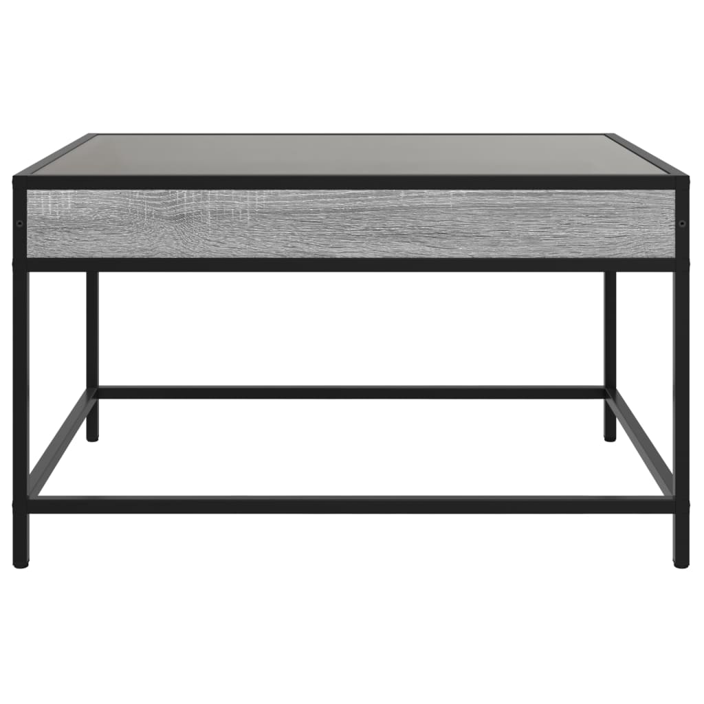 Table basse avec Infinity LED Gris Sonoma 70x50x41 cm