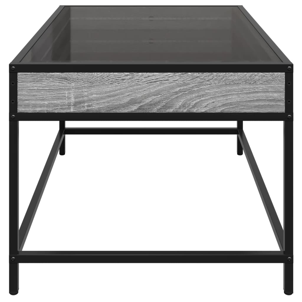 Table basse avec Infinity LED Gris Sonoma 70x50x41 cm
