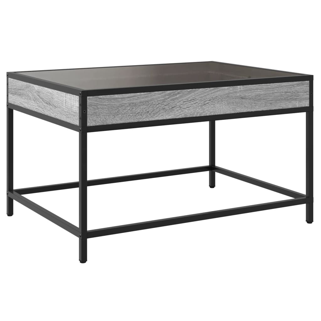 Table basse avec Infinity LED Gris Sonoma 70x50x41 cm