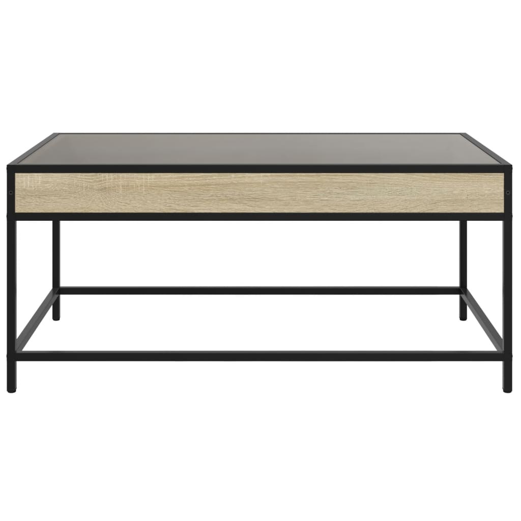 Table basse avec Infinity LED chêne Sonoma 90x50x41 cm