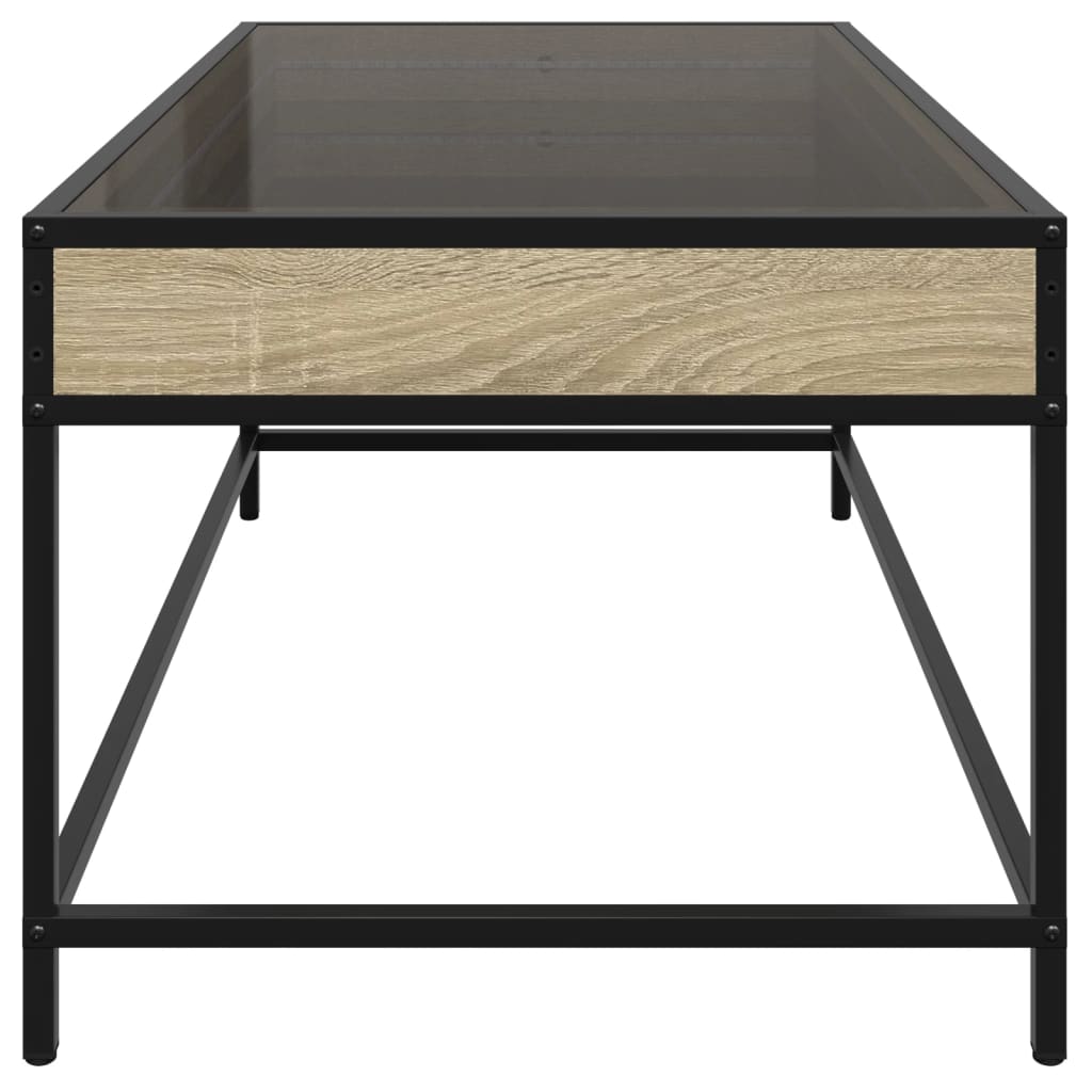 Table basse avec Infinity LED chêne Sonoma 90x50x41 cm