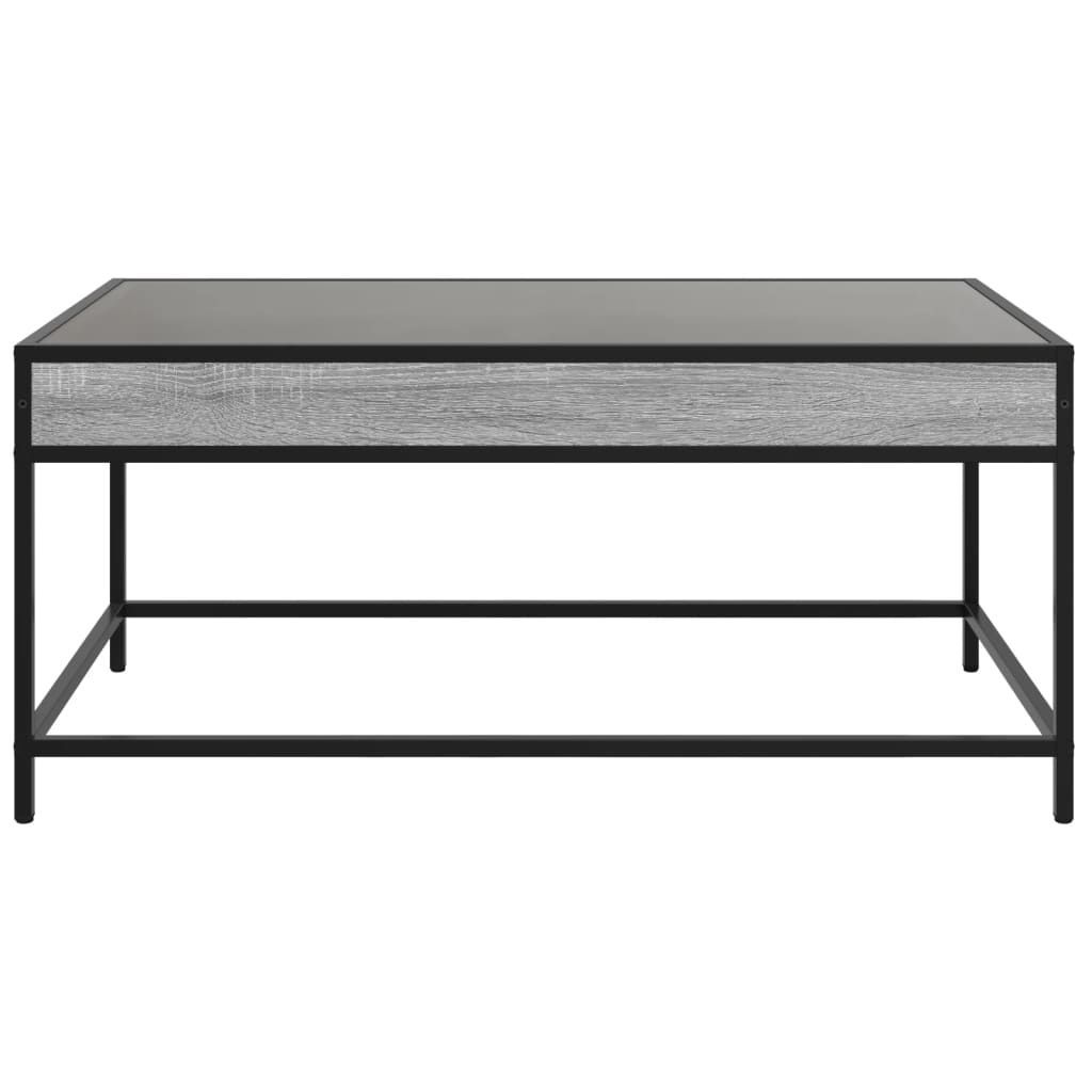 Table basse avec Infinity LED Gris Sonoma 90x50x41 cm
