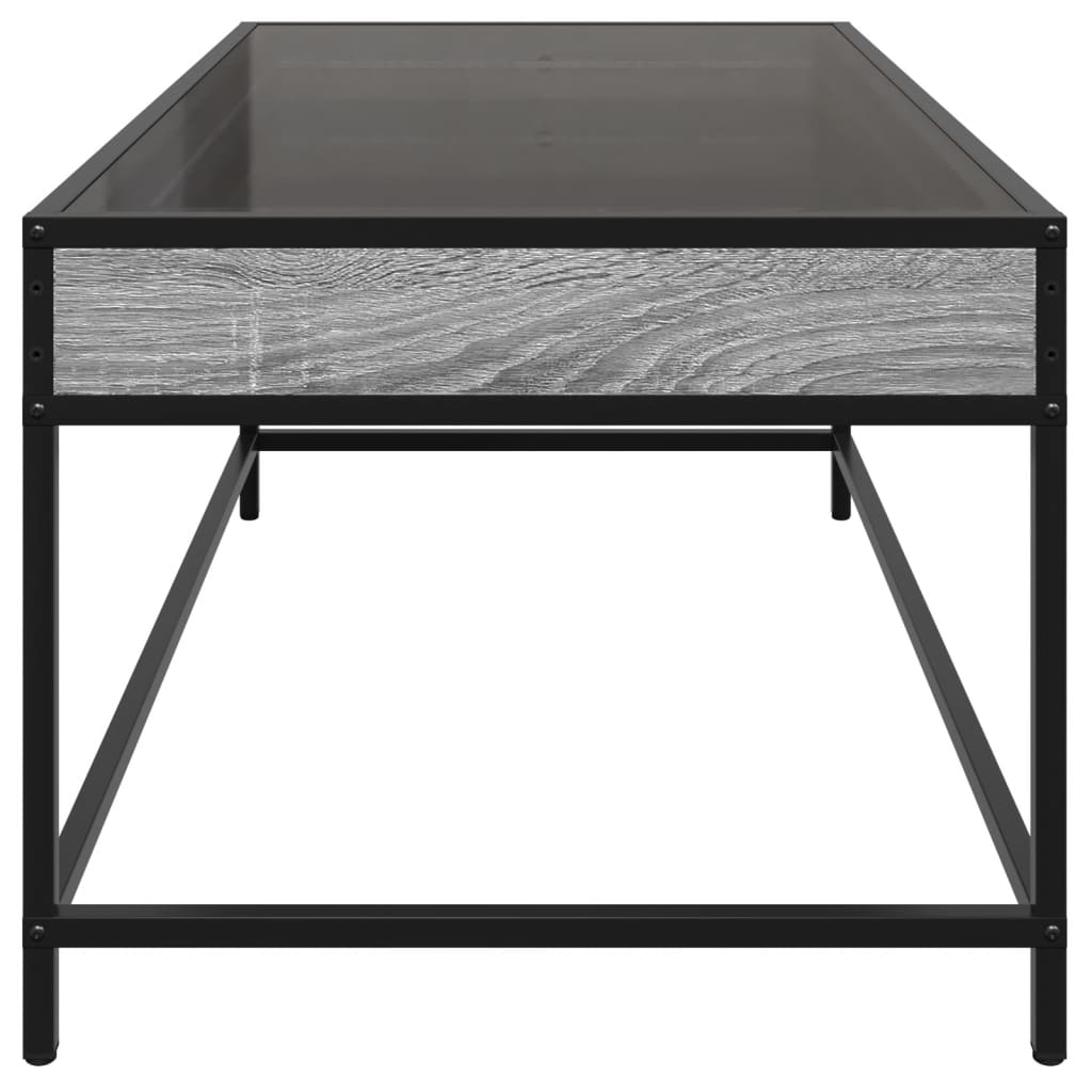 Table basse avec Infinity LED Gris Sonoma 90x50x41 cm