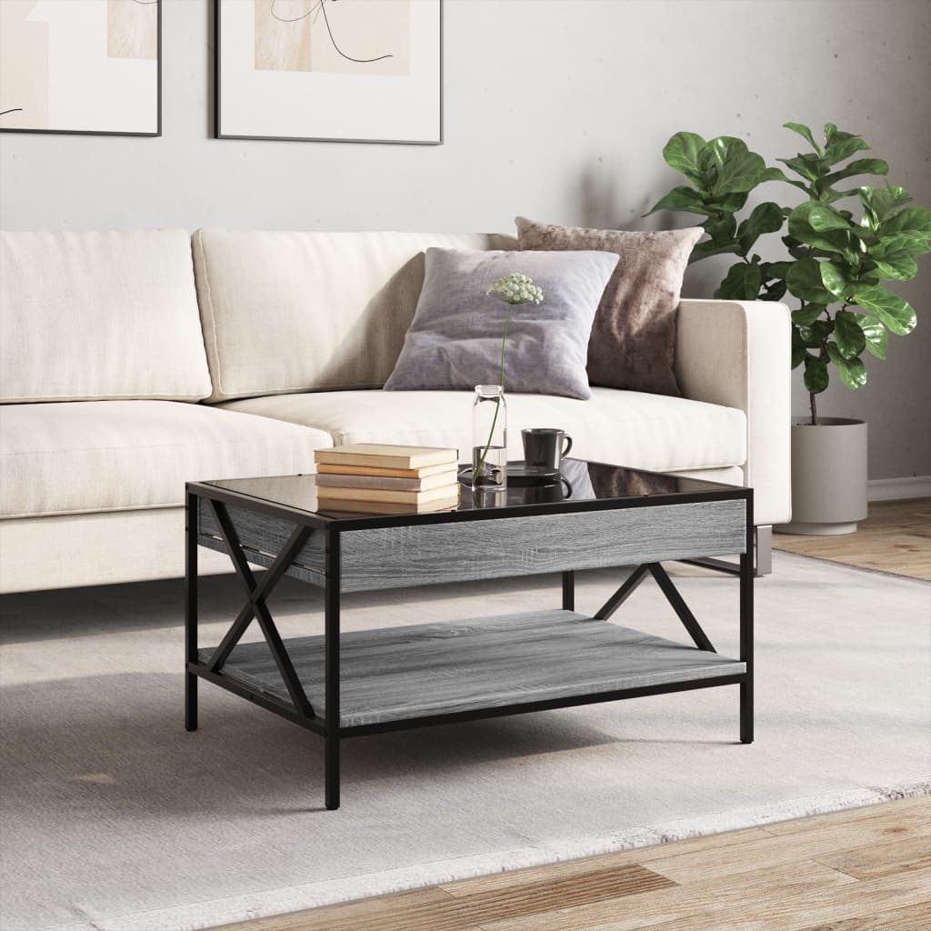 Table basse avec Infinity LED Gris Sonoma 70x50x38 cm
