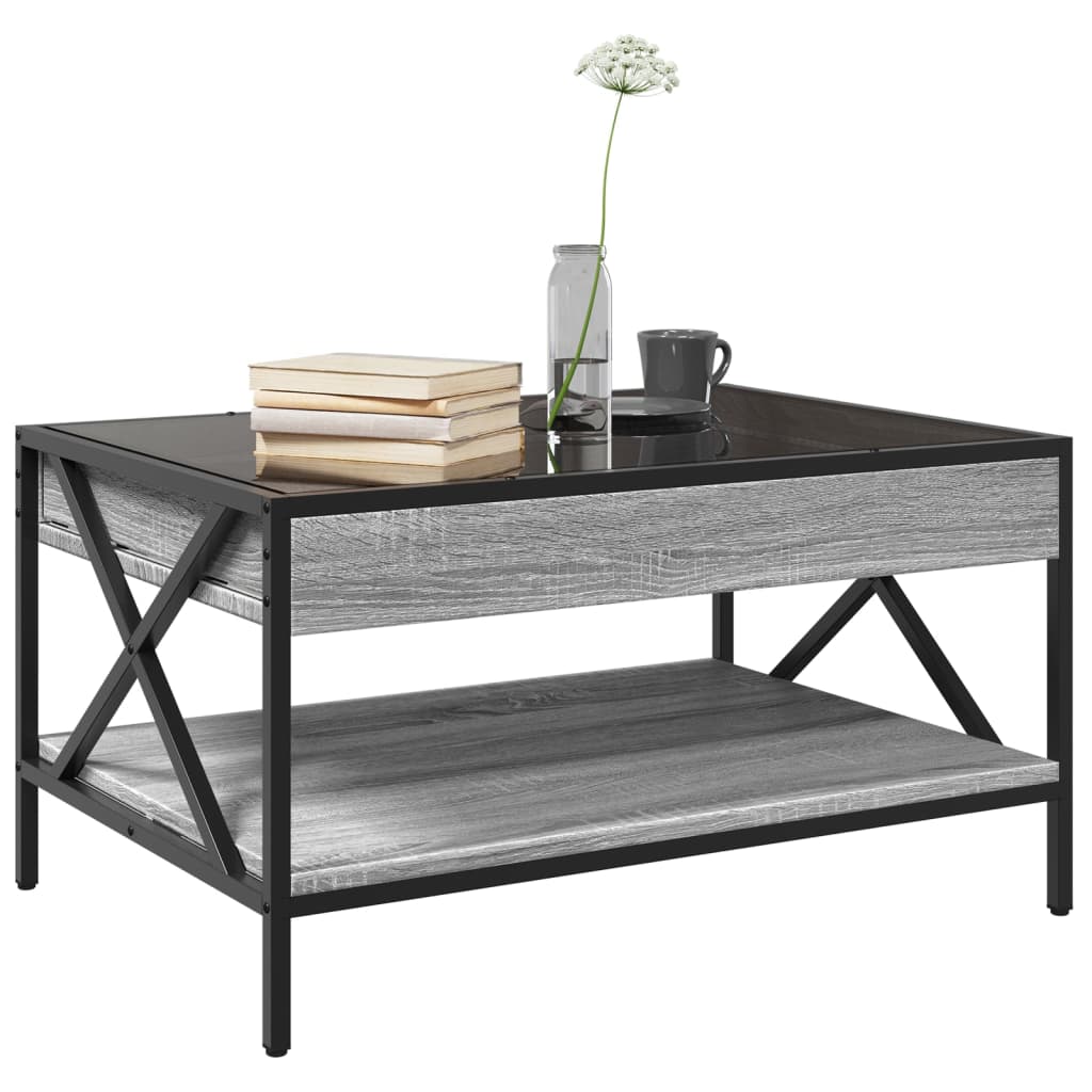 Table basse avec Infinity LED Gris Sonoma 70x50x38 cm