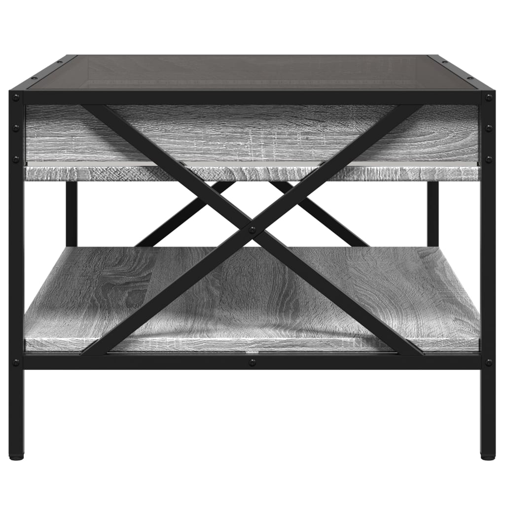 Table basse avec Infinity LED Gris Sonoma 70x50x38 cm