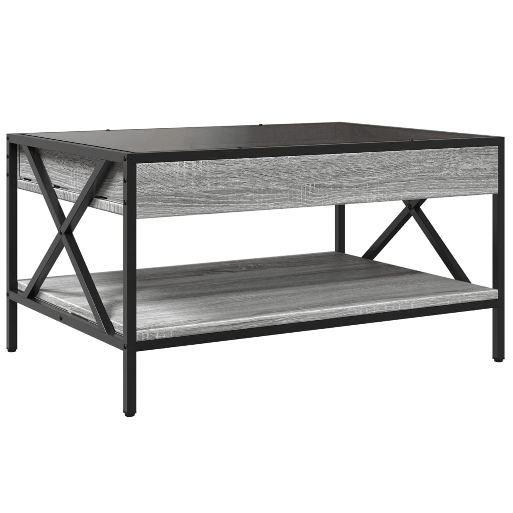 Table basse avec Infinity LED Gris Sonoma 70x50x38 cm