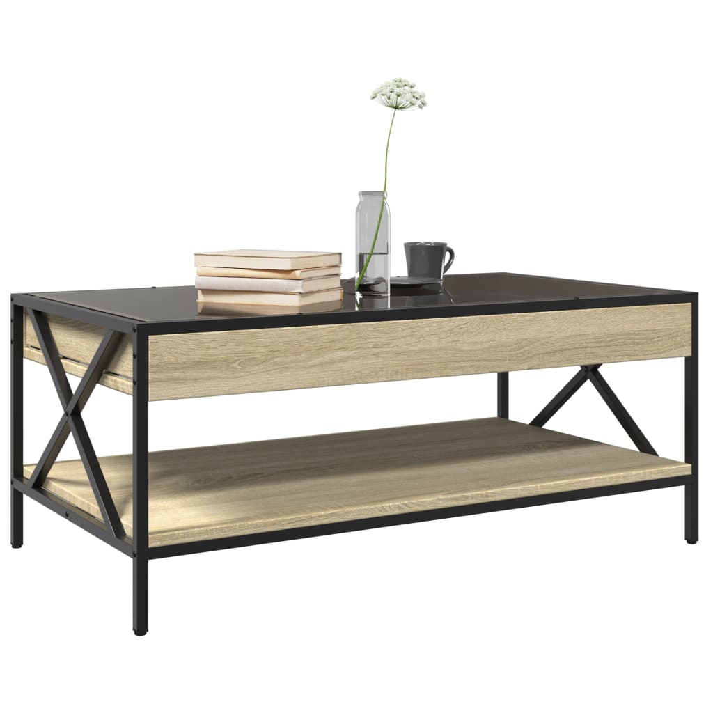 Table basse avec Infinity LED chêne Sonoma 90x50x38 cm