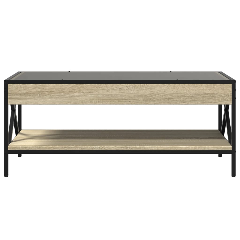 Table basse avec Infinity LED chêne Sonoma 90x50x38 cm