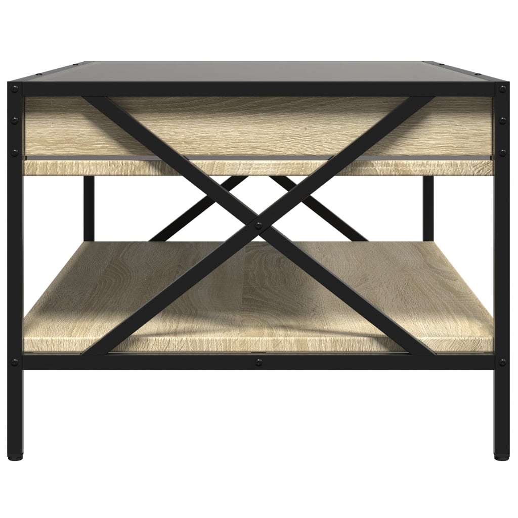 Table basse avec Infinity LED chêne Sonoma 90x50x38 cm