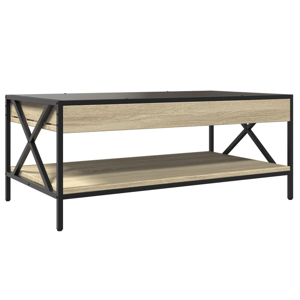 Table basse avec Infinity LED chêne Sonoma 90x50x38 cm