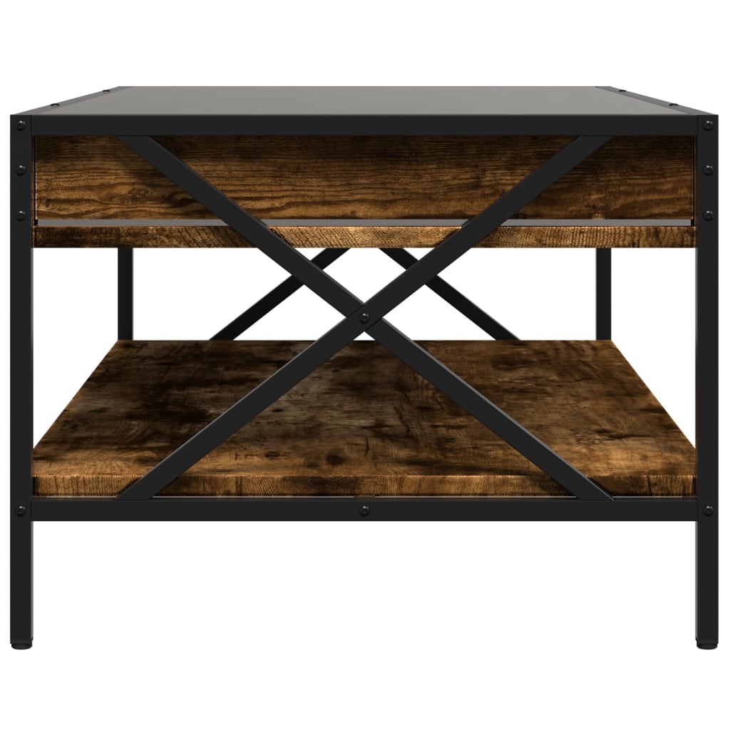 Coffee table with Infinity LED smoked oak 90x50x38 cm