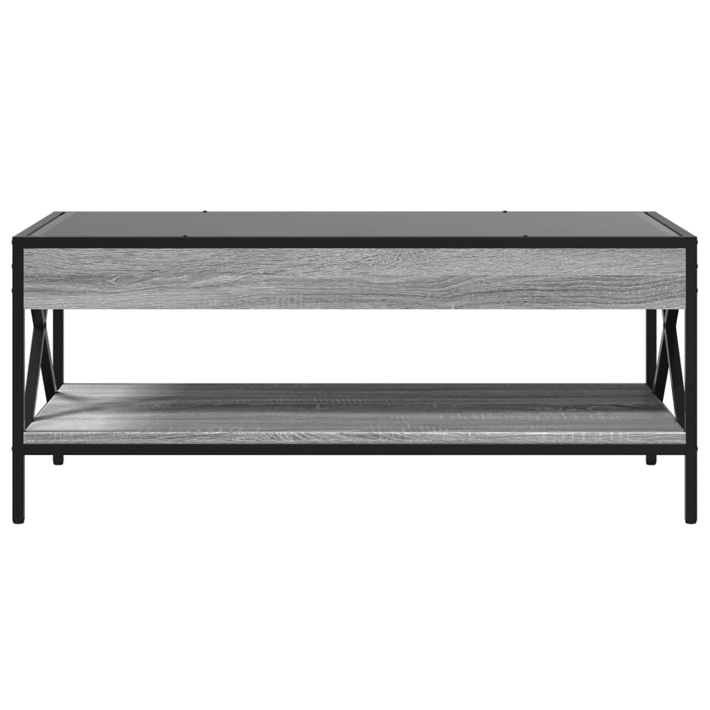 Table basse avec Infinity LED Gris Sonoma 90x50x38 cm