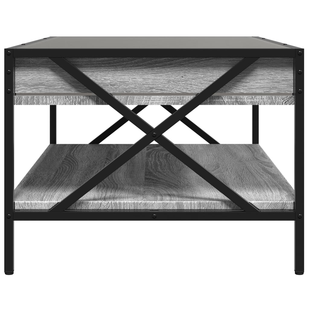 Table basse avec Infinity LED Gris Sonoma 90x50x38 cm