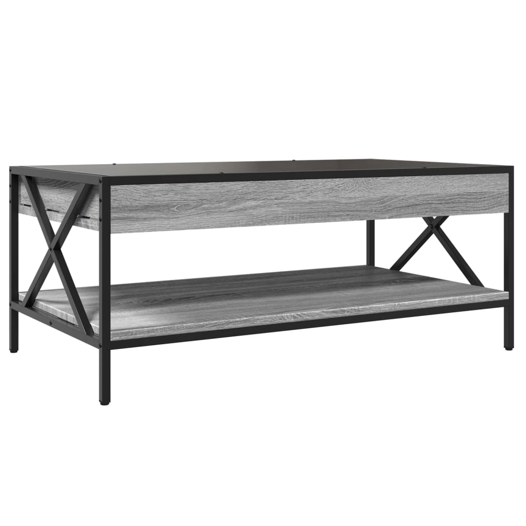 Table basse avec Infinity LED Gris Sonoma 90x50x38 cm