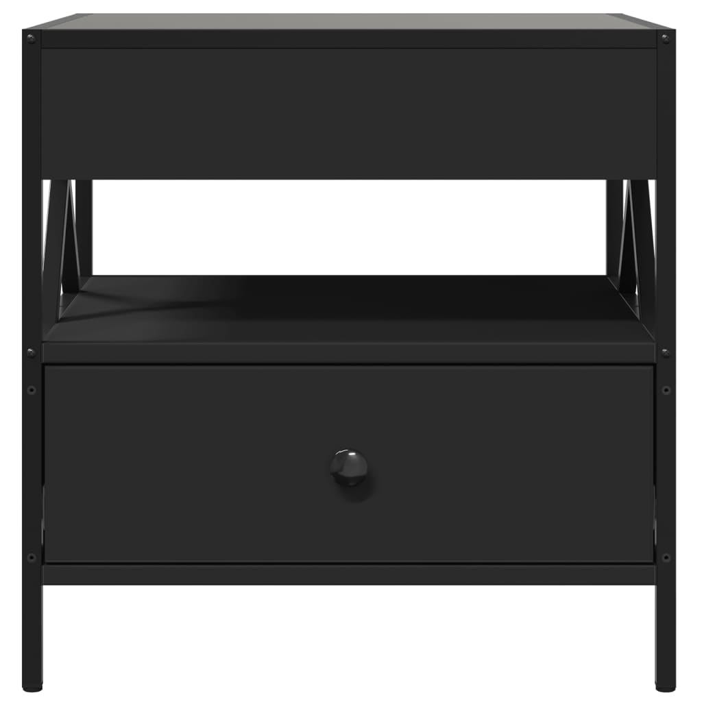 Table basse avec Infinity LED noir 50x50x51 cm
