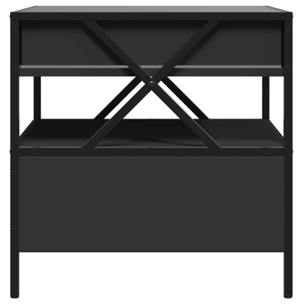 Table basse avec Infinity LED noir 50x50x51 cm