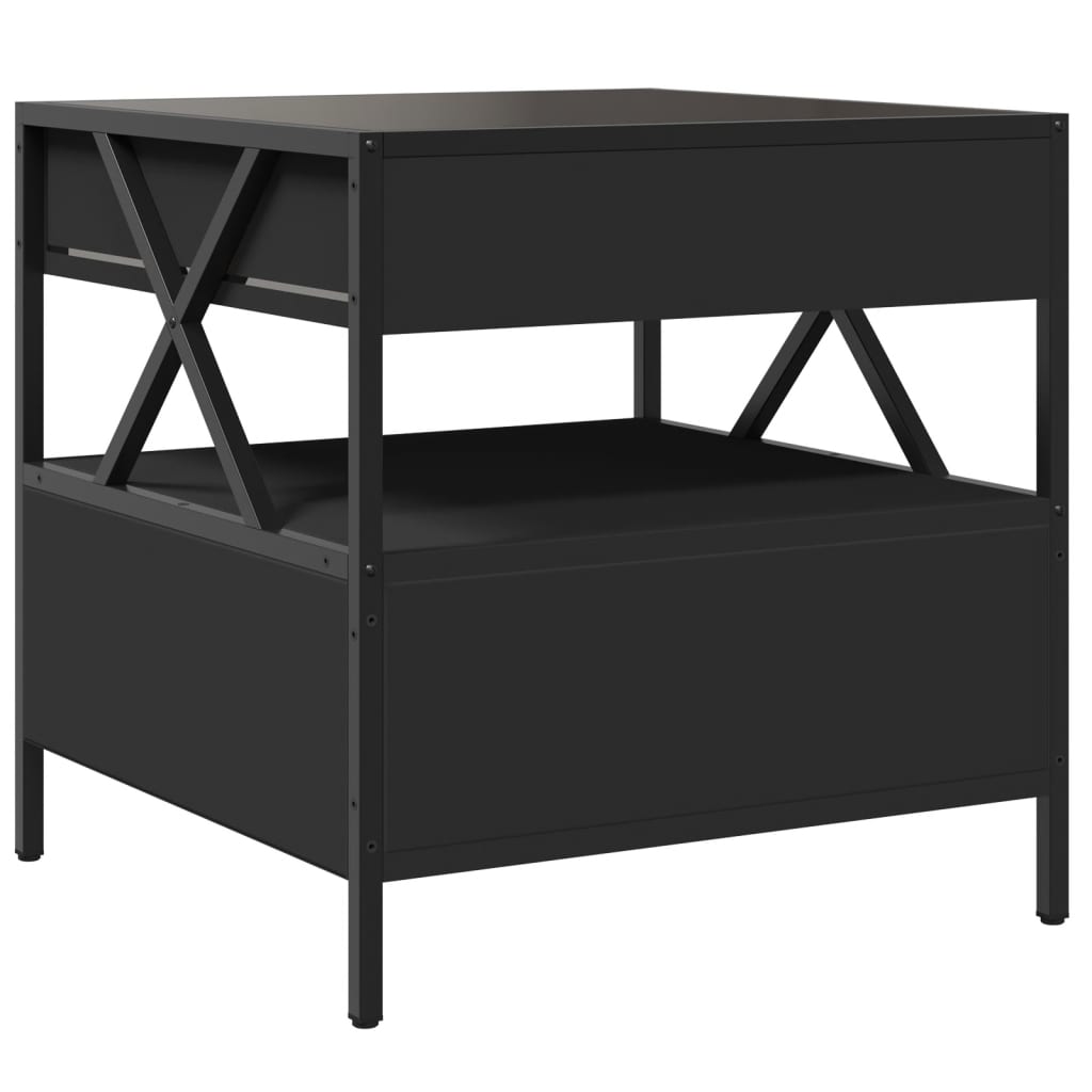 Table basse avec Infinity LED noir 50x50x51 cm