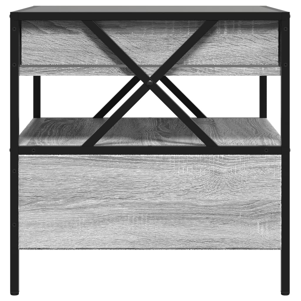Coffee table with Infinity LED Gray Sonoma 50x50x51 cm