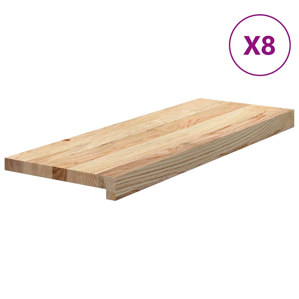 Stufenmatten 8 Stk. Unbehandelt 70x30x2 cm Massivholz Eiche