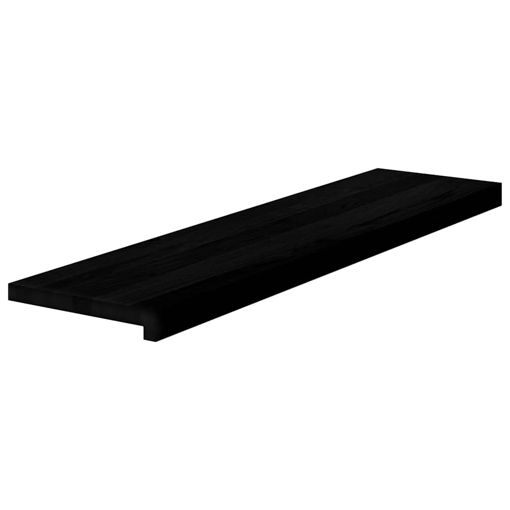 Stufenmatten 4 Stk. Braun-Schwarz 100x25x2 cm Massivholz Eiche
