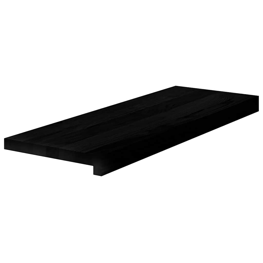 Stufenmatten 8 Stk. Braun-Schwarz 70x25x2 cm Massivholz Eiche