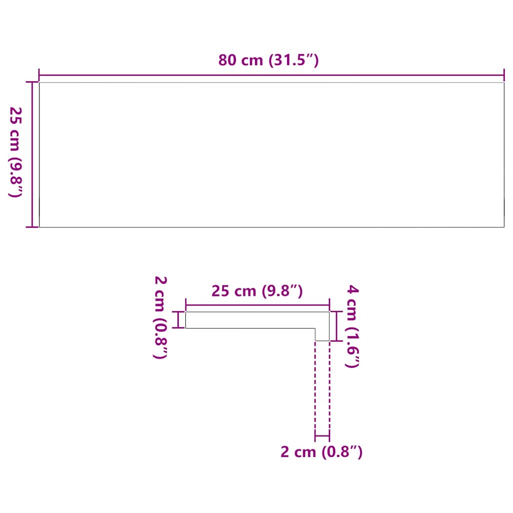 Stufenmatten 8 Stk. Braun-Schwarz 80x25x2 cm Massivholz Eiche