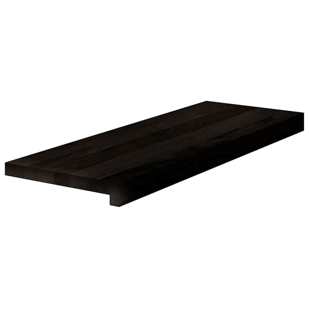 Stufenmatten 12 Stk. Braun-Schwarz 70x25x2 cm Massivholz Eiche