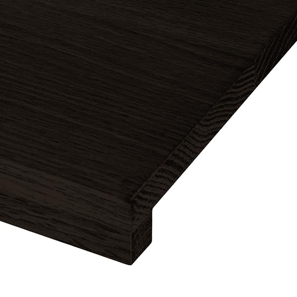 Stufenmatten 12 Stk. Braun-Schwarz 90x25x2 cm Massivholz Eiche