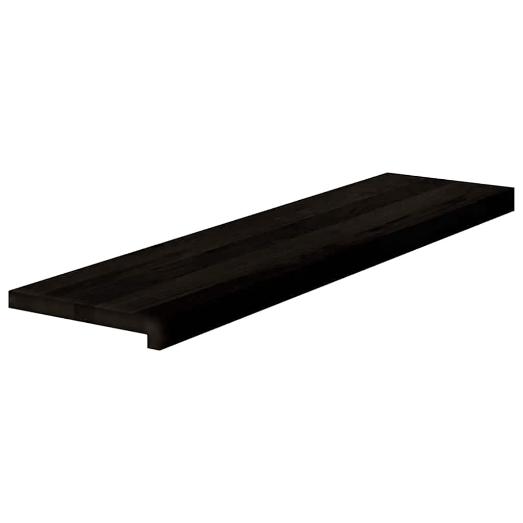 Stufenmatten 12 Stk. Braun-Schwarz 100x25x2 cm Massivholz Eiche