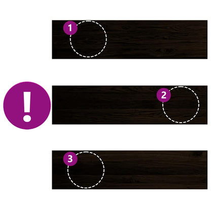 Treppenstufen 12 Stk. Braun-Schwarz 100x25x2 cm Massivholz Eiche