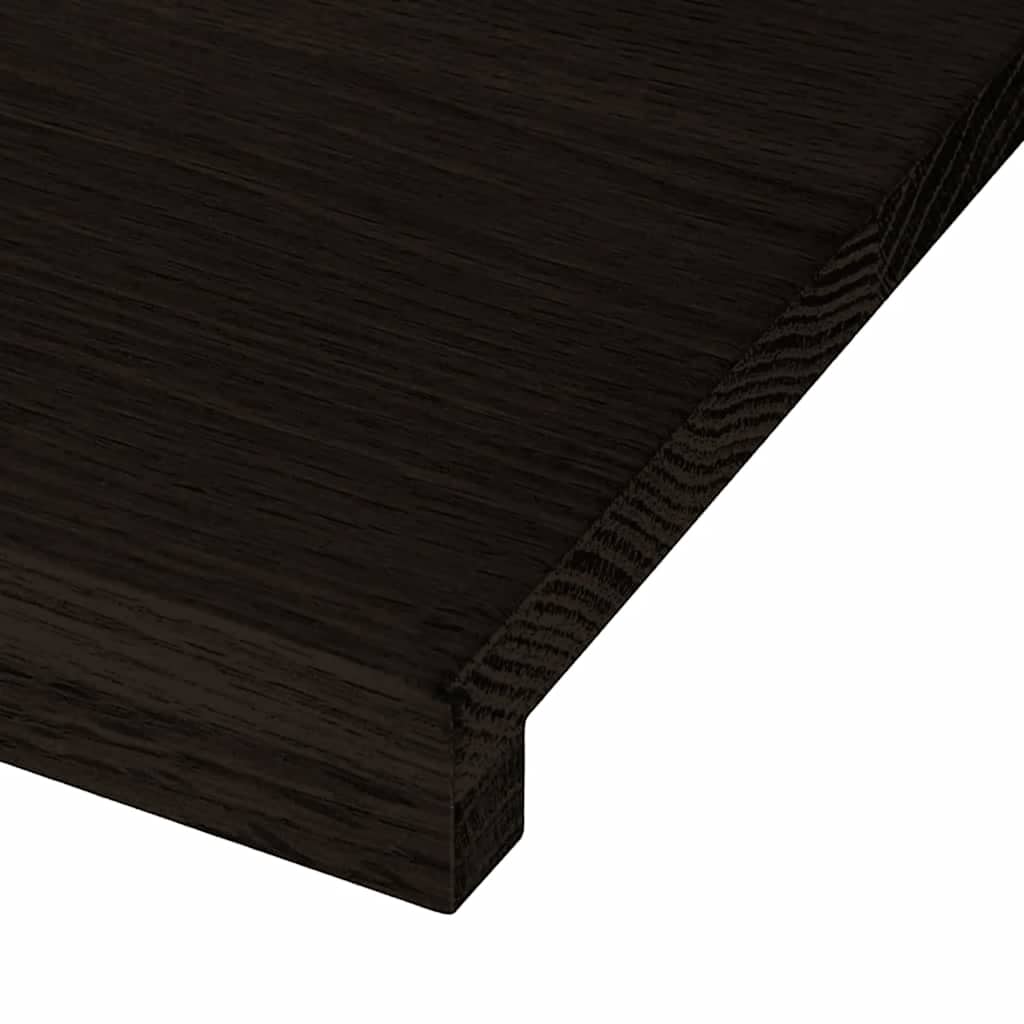 Stufenmatten 12 Stk. Braun-Schwarz 100x25x2 cm Massivholz Eiche