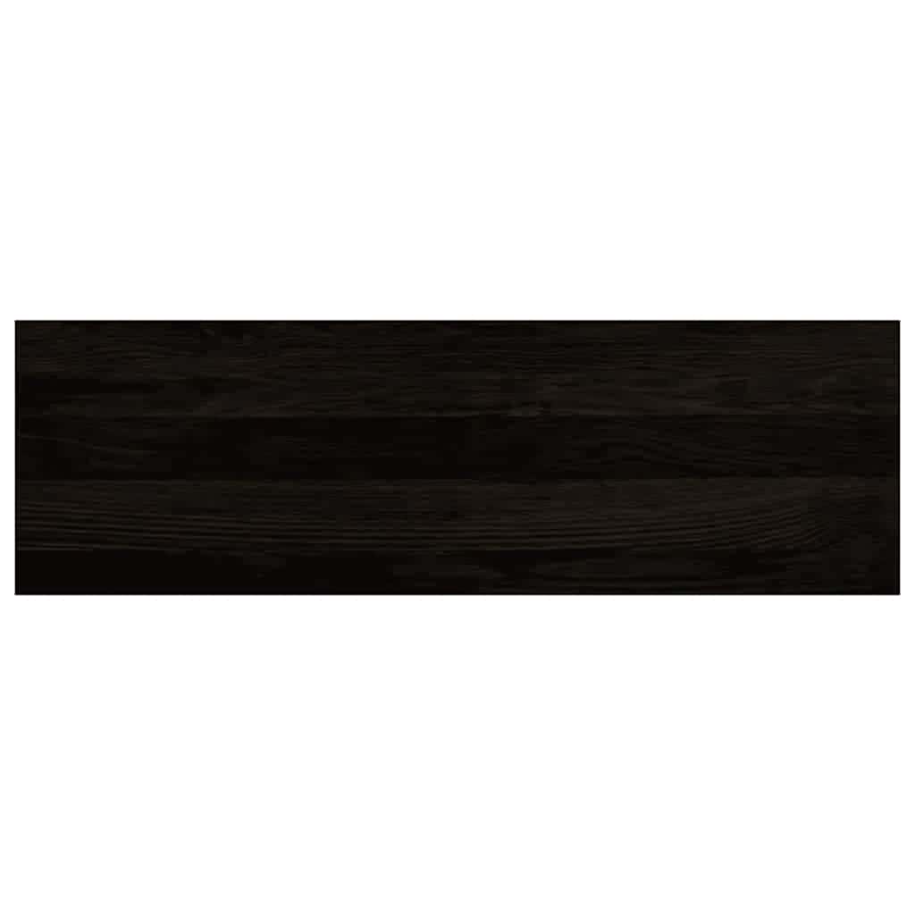 Treppenstufen 12 Stk. Braun-Schwarz 80x30x2 cm Massivholz Eiche