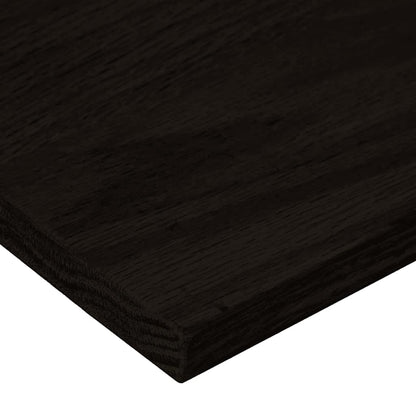 Treppenstufen 12 Stk. Braun-Schwarz 90x30x2 cm Massivholz Eiche