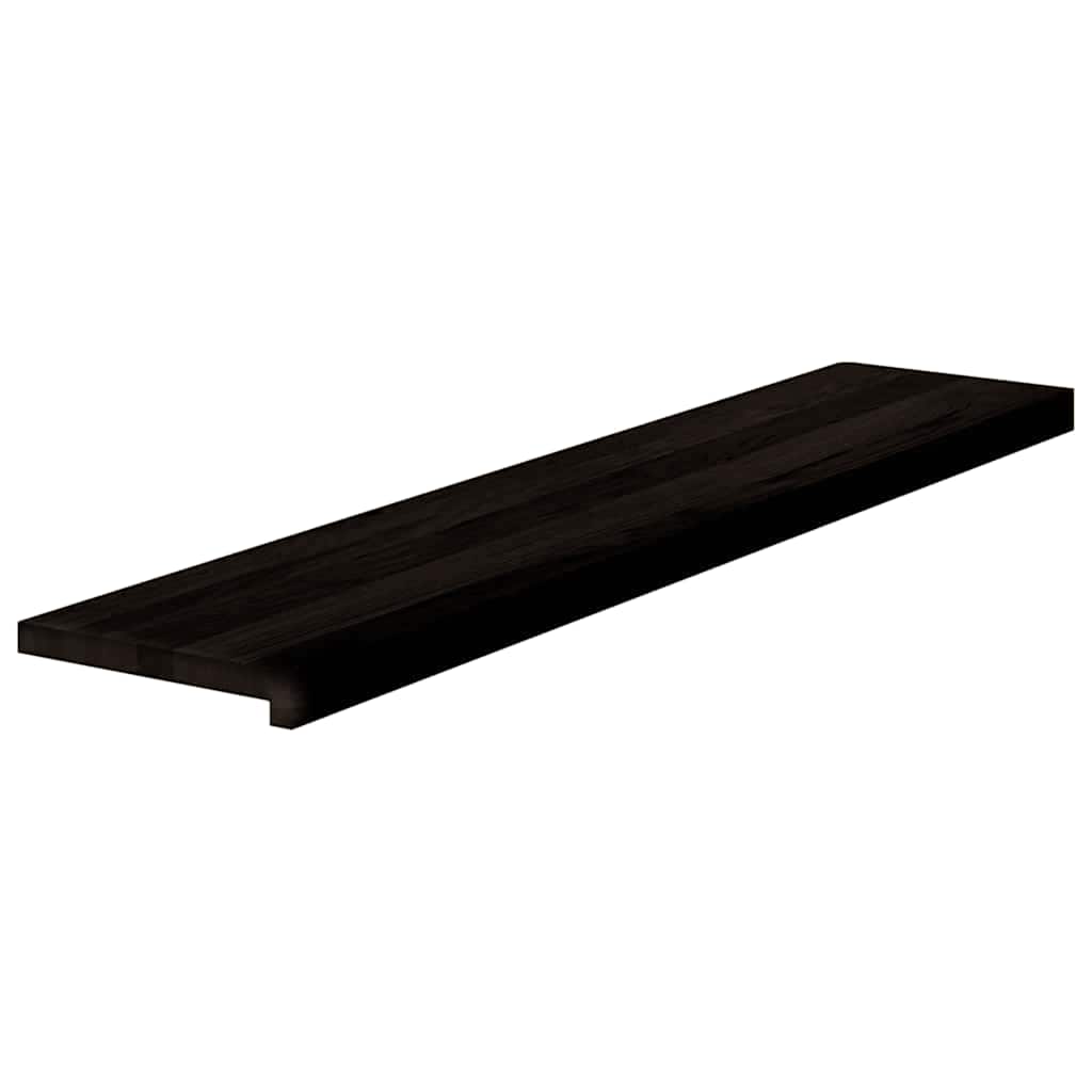 Stufenmatten 12 Stk. Braun-Schwarz 120x30x2 cm Massivholz Eiche
