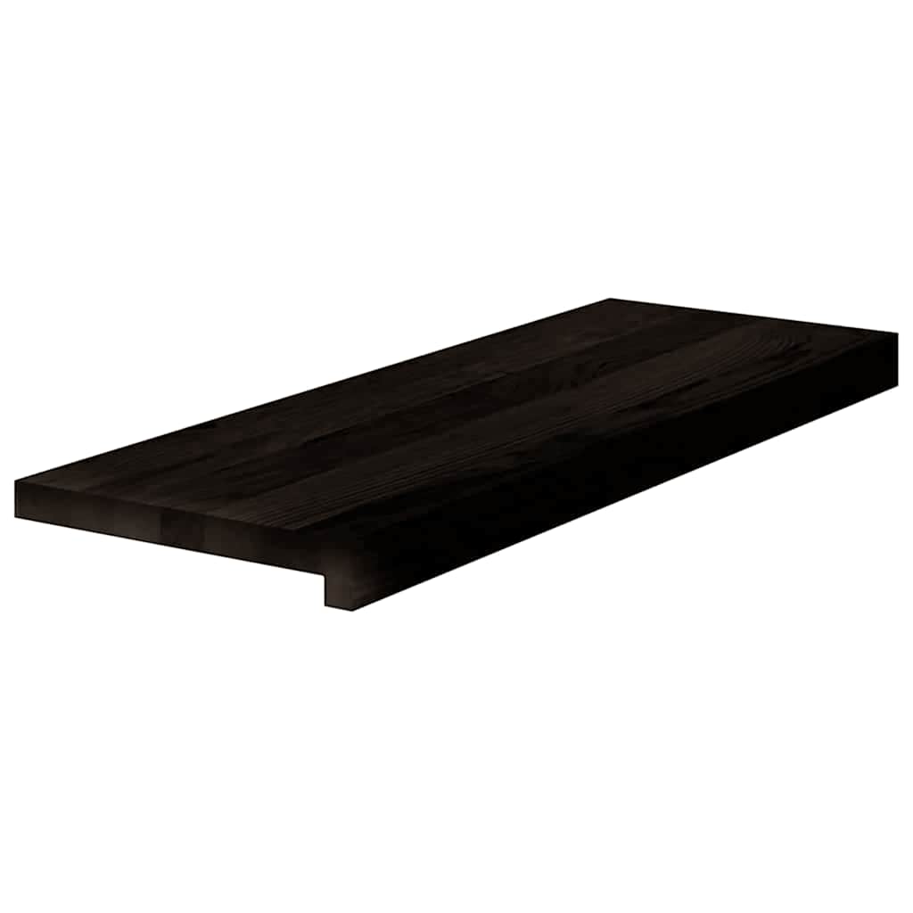 Stufenmatten 16 Stk. Braun-Schwarz 70x25x2 cm Massivholz Eiche