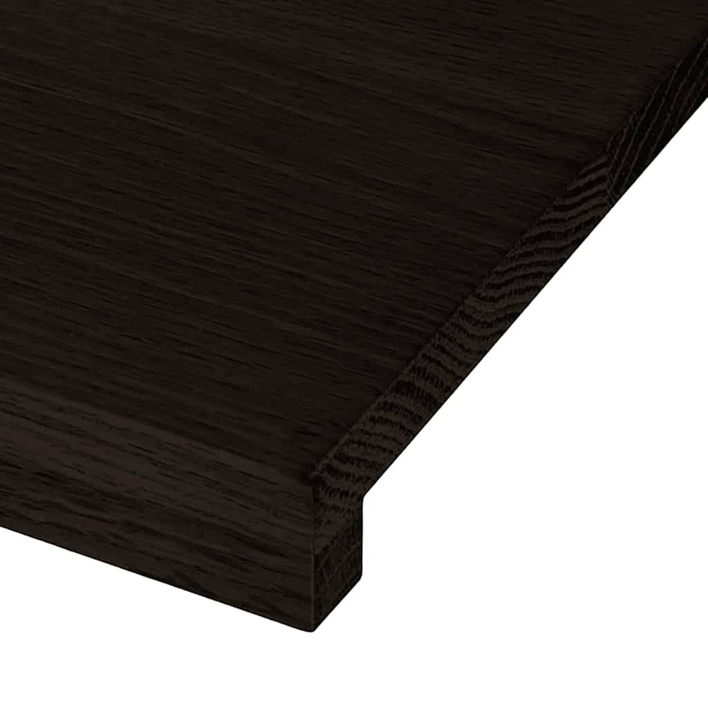 Stufenmatten 16 Stk. Braun-Schwarz 70x25x2 cm Massivholz Eiche