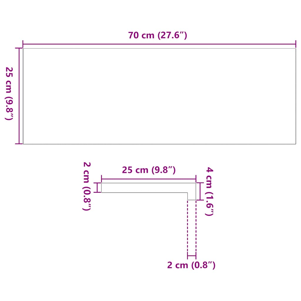Stufenmatten 16 Stk. Braun-Schwarz 70x25x2 cm Massivholz Eiche