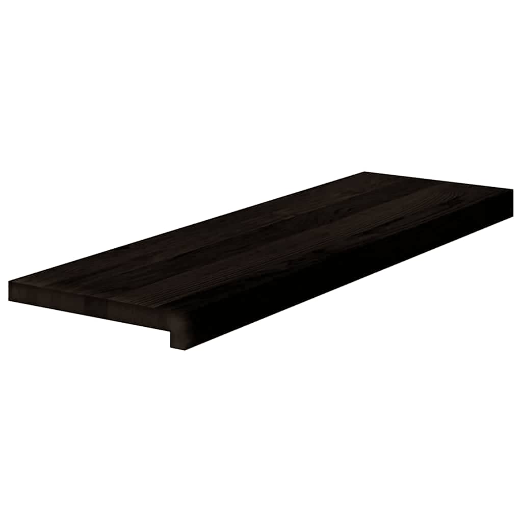 Stufenmatten 16 Stk. Braun-Schwarz 80x25x2 cm Massivholz Eiche