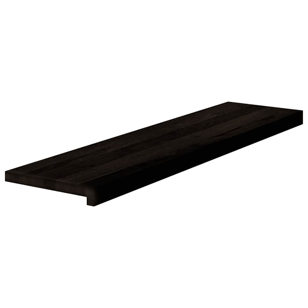 Stufenmatten 16 Stk. Braun-Schwarz 100x25x2 cm Massivholz Eiche