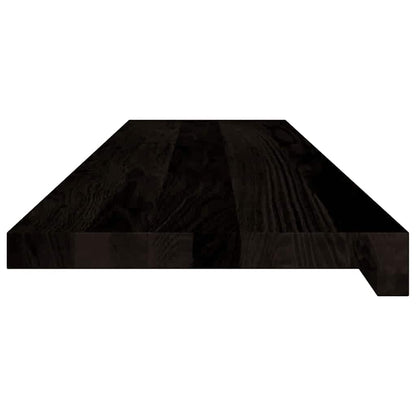Treppenstufen 16 Stk. Braun-Schwarz 100x30x2 cm Massivholz Eiche