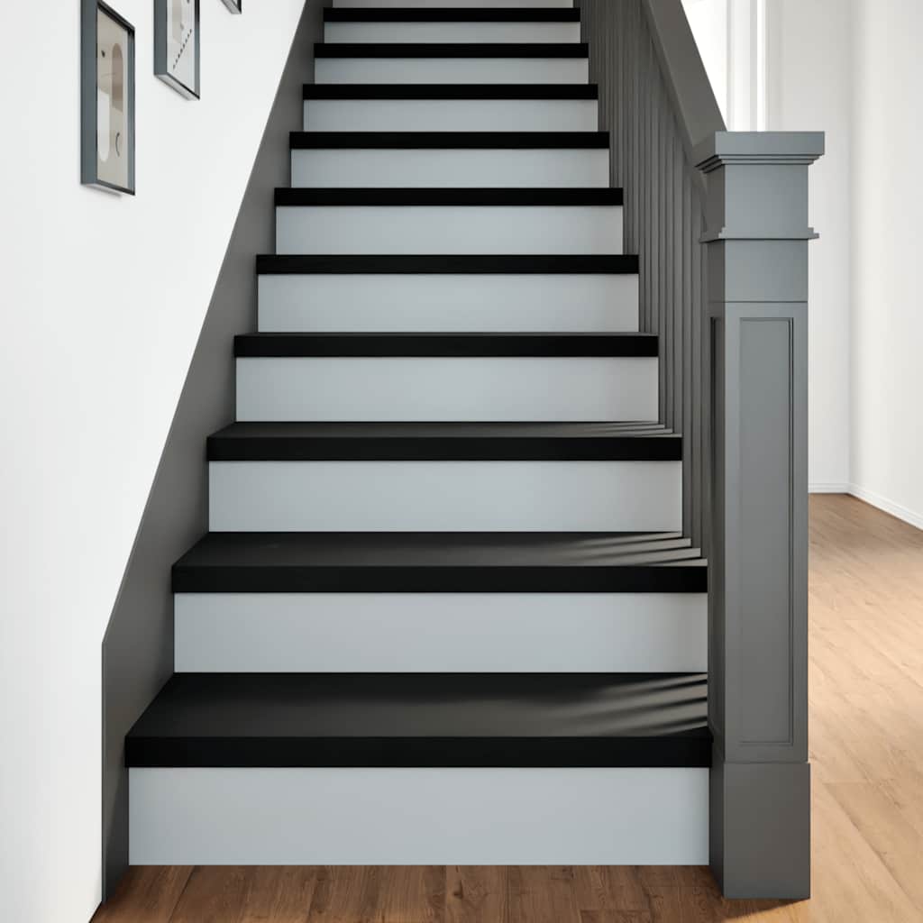 Stufenmatten 20 Stk. Braun-Schwarz 70x25x2 cm Massivholz Eiche