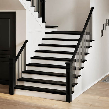 Treppenstufen 20 Stk. Braun-Schwarz 110x30x2 cm Massivholz Eiche