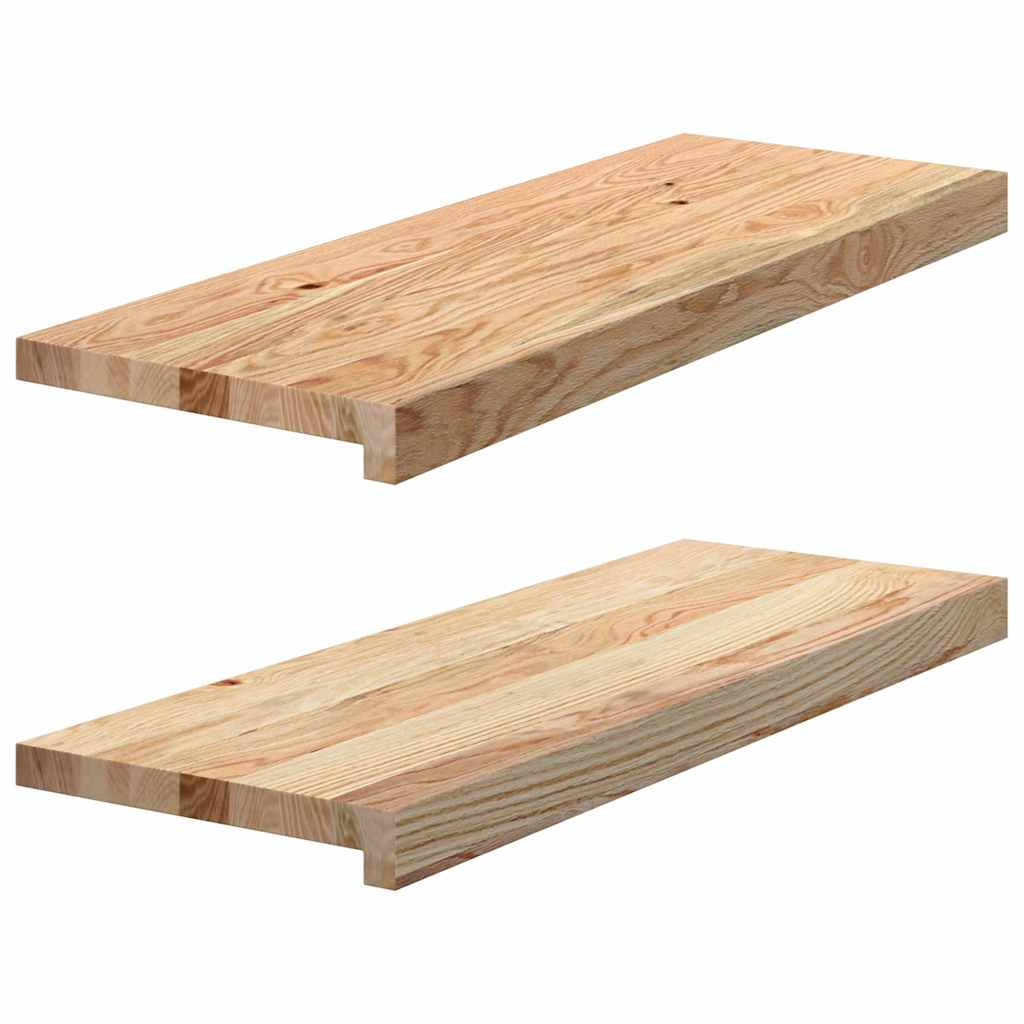 Stufenmatten 2 Stk. Unbehandelt 70x25x2 cm Massivholz Eiche