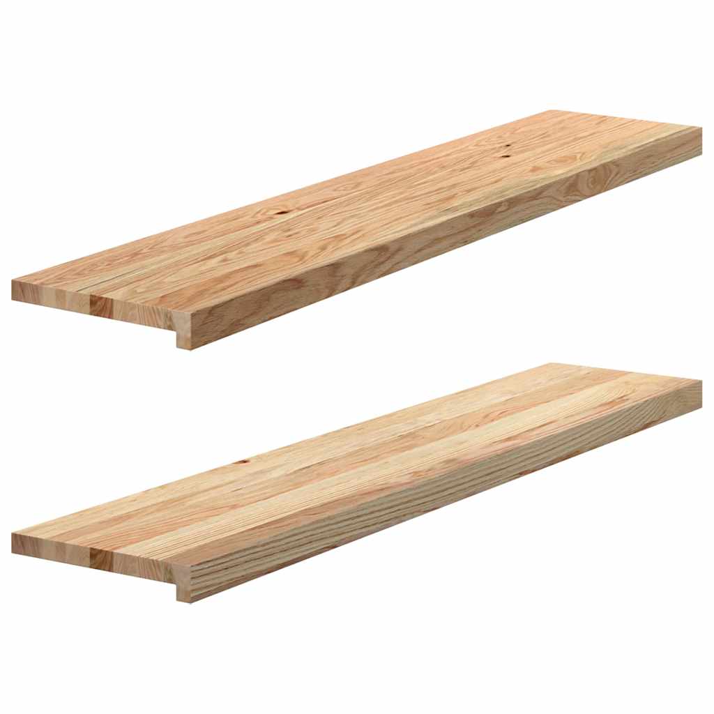 Stufenmatten 2 Stk. Unbehandelt 120x25x2 cm Massivholz Eiche